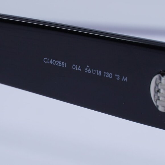 Celine CL40288I 01A MONOCHROMS Cat Eye Sunglasses–Shiny Black\Grey - Picture 7 of 10